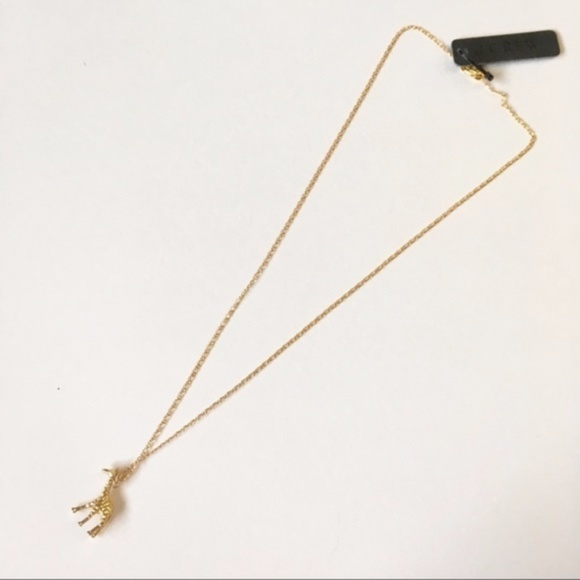 Jcrew adorable giraffe gold pleated long necklace - Picture 4 of 7